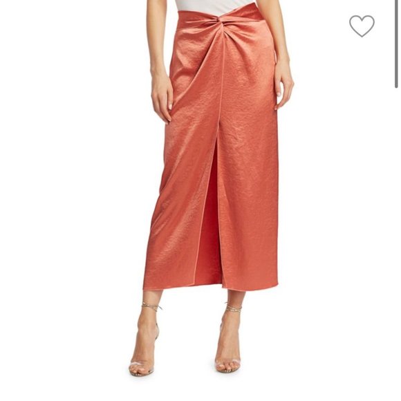 SATIN NANUSHKA MIDI SKIRT - Picture 2 of 2